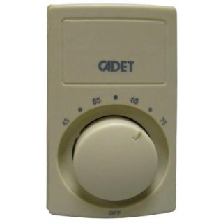 Cadet C600 Series Anticipating Ivory Bimetal Double Pole 25 Amp Wall Thermostat C612 25