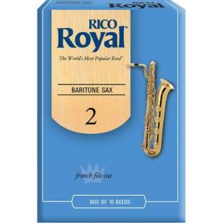 Rico Royal Baritone Saxophone Reeds, Box of 10 Strength 2