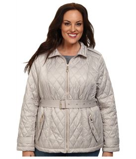 Vince Camuto Plus Size Quilted Coat Clay