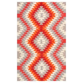 nuLOOM 100% Wool Lessard Hand Hooked Area Rug   Red ( 5 x 8)