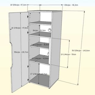 Nexera Next 60 TV Stand with 1 Door Storage Cabinet