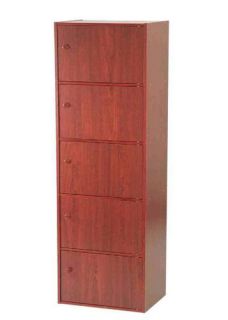 Mahogany 5 tier Storage Cubbies with Doors  ™ Shopping