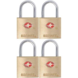 Brinks Home Security 7/8 in. (22 mm) Brass Keyed Lock (4 Pack) 171 20471
