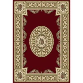 Home Decorators Collection Winifred Red/Ivory 3 ft. 11 in. x 5 ft. 7 in. Indoor Area Rug 9172905110