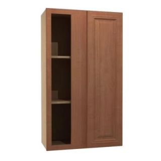 Home Decorators Collection 24x36x12 in. Dartmouth Assembled Blind Wall Cabinet with 1 Door Left Hand in Cinnamon WBCU2736L DCN