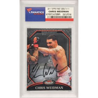 Fanatics Authentic Chris Weidman UFC Autographed 2011 Topps Finest Debut Rookie #11 Card