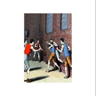 Getting Physical On The Basketball Court Print (Canvas 12x18)