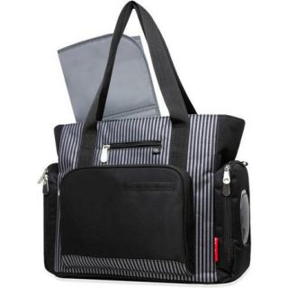 Fisher Price Black Stripe Tote with Fastfinder Pocket System