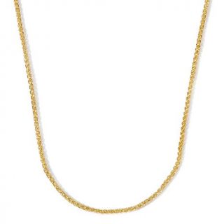 14K Gold Round Wheat Link Necklace   10058925