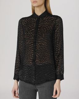 REISS Shirt    Devore Burnout