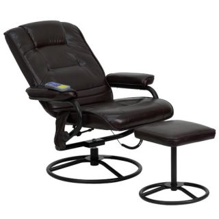 Flash Furniture Heated Reclining Massage Chair and Ottoman