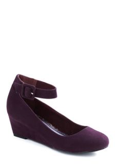Plum as You Are Wedge  Mod Retro Vintage Heels