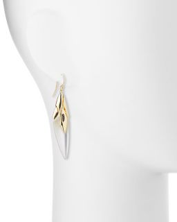 Alexis Bittar Triangular Golden Lucite Dangle Earrings