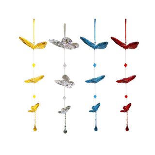 Assorted Acrylic Hanging Butterflies Outdoor Decor (Set of 3