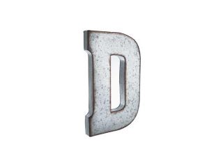 Large Galvanized Metal Letter   D