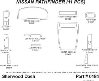 1994, 1995 Nissan Pathfinder Wood Dash Kits   Sherwood Innovations 0184 CF   Sherwood Innovations Dash Kits