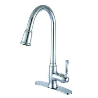 Yosemite Home Decor Single Handle Pull Down Sprayer Kitchen Faucet in Polished Chrome YPH56U80 PC