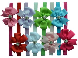 Qandsweet 8pcs different colors baby girl headbands