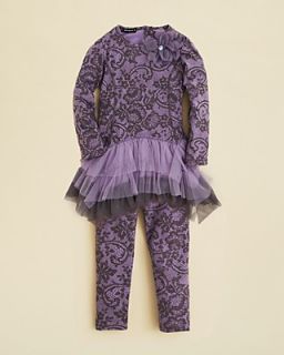 Kate Mack Girls' Lace Confection Tunic & Legging Set   Sizes 4 6X
