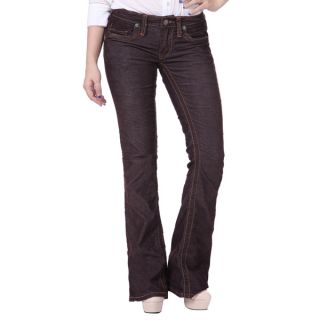 Stitchs Womens Boot Cut Denim Trousers Jeans Pants Worn Style