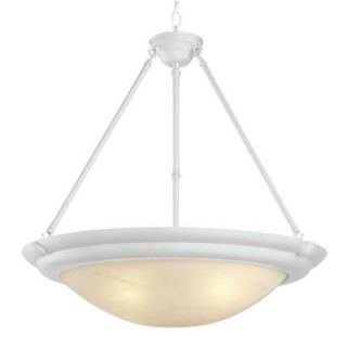 Bel Air Lighting 2 Light Antique White Pendant with Marbleized Glass 2477 AW/PL