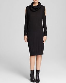 DKNY Cowlneck Cold Shoulder Dress   Exclusive