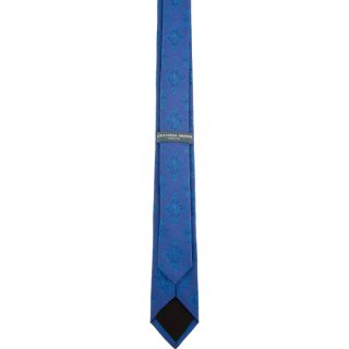 Alexander McQueen Cobalt Blue Jacquard Silk Tie