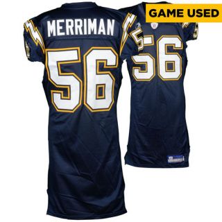 Fanatics Authentic Shawne Merriman San Diego Chargers Game Used White #56 Jersey from 2005 Season   3
