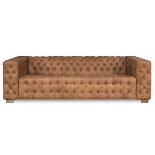 Sarreid Ltd Pelly Tufted Leather Sofa