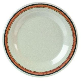 Carlisle 10.5 in. Diameter Wide Rim Melamine Dinner Plate in Sierra Sand Stripe on Sand Plate (Case of 12) 43011908