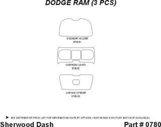 1999, 2000, 2001 Dodge Ram Wood Dash Kits   Sherwood Innovations 0780 CF   Sherwood Innovations Dash Kits