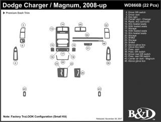 2008, 2009, 2010 Dodge Charger Wood Dash Kits   B&I WD866B DCF   B&I Dash Kits
