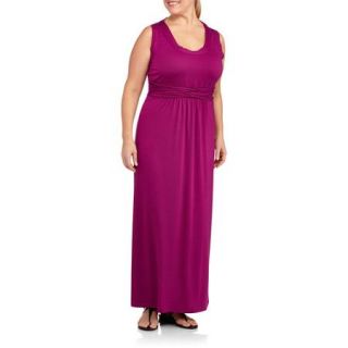 Fourteenth Place Women's Plus Size Maxi Dress with Detail at Waist