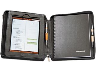 Mead Cambridge Deluxe iPad Case, Simulated Leather, 9 3/4 x 4 3/10 x 11 1/8, Black
