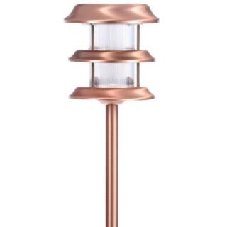 Hampton Bay Copper Outdoor LED Ground Stake Solar Light (6 Pack) 27146