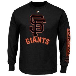 Majestic San Francisco Giants Black Bend Dont Break Long Sleeve T Shirt