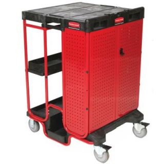 Rubbermaid Commercial Products Ladder Cart with Cabinet FG9T5800BLA