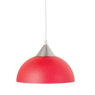 Globe Electric Modern Portable 1 Light Berry Red Hanging/Ceiling Plug in Pendant Light Fixture with 15 ft. Cord 63470