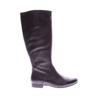 Womens Spring Step Macbeth Knee High Boots Dark Brown Leather