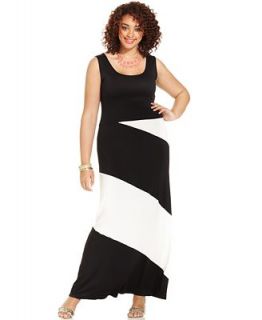 Soprano Plus Size Sleeveless Colorblocked Maxi Dress   Dresses   Plus