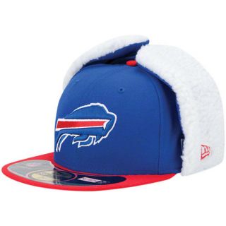Buffalo Bills Royal Blue On Field Dog Ear 59FIFTY NE Tech Fitted Hat