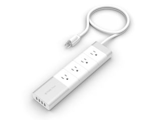 [Apple Style] TROND® Prime 4 Outlet Home / Office Power Strip with USB Smart Charger (4 Port, 30W/6A) and 5 Feet Power Cord, Made of Fire Proof PC & Aluminum 