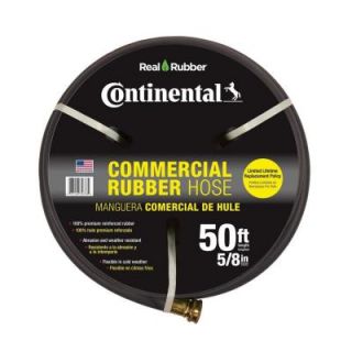 Continental ContiTech Premium 5/8 in. Dia x 50 ft. Commercial Grade Rubber Black Water Hose 20258074