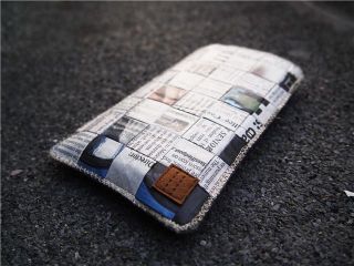 Paralife Custom Handmade Newspaper cell phone pouch sleeve bag case covers purse for Samsung Galaxy Amp (can also custom made for any model)