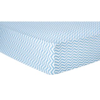 Trend Lab Blue Chevron Deluxe Flannel Fitted Crib Sheet   17474672