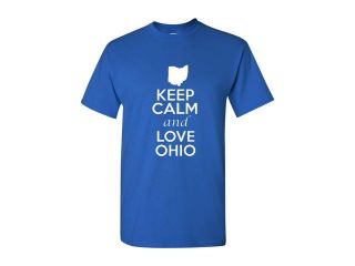 Keep Calm and Love Ohio Adult T Shirt Tee