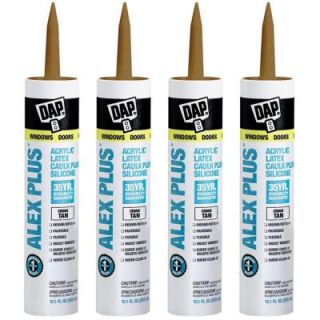 DAP ALEX Plus 10.1 oz Antique White Paintable Latex Window and Door Caulk o...