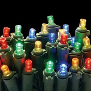 National Tree Company 50 Light LED Multi Color Concave Bulb Light String Set LS 878 50