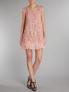 Jolie Moi Crochet lace layered dress