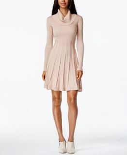 Calvin Klein Petite Cowl Neck Fit & Flare Sweater Dress   Dresses